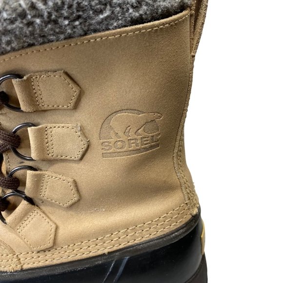 Sorel Leather Kananaskis insulated Snow Boots Lace Up Women’s 6 EU 37 Like New - Picture 10 of 12